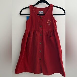 Girls 90s vintage corduroy sun valley dress size 6x